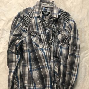 Roar Plaid Button Up